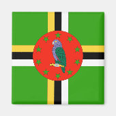 Dominica Flag Magneet (Voorkant)