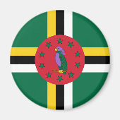 Dominica Flag Magnet (Voorkant)