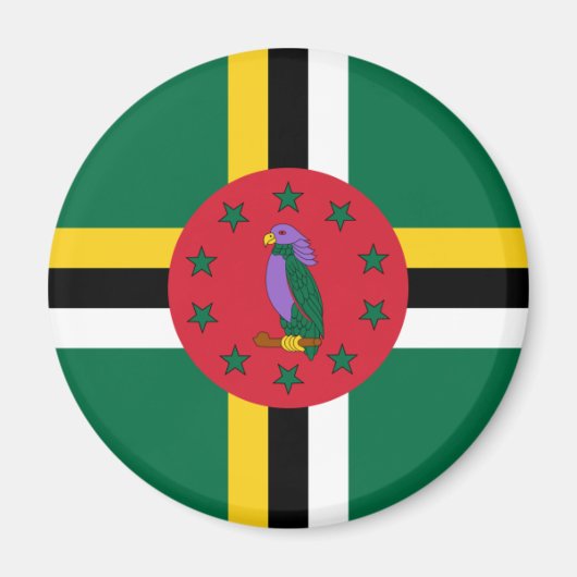 Dominica Flag Magnet (Voorkant)