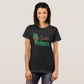 Dominica Flag Map Heartbeat For Dominican Pride T-shirt (Voorkant volledig)