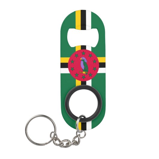 Dominica Flag Mini Flessenopener (Voorkant)