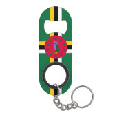 Dominica Flag Mini Flessenopener (Achterkant)