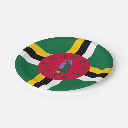 Dominica Flag Papieren Bordje (Gekanteld)