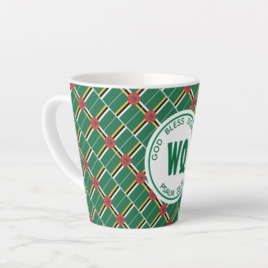 DOMINICA FLAG Patriotic  Dominicaans Latte Mok (Linkerhoek)