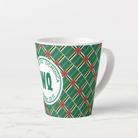 DOMINICA FLAG Patriotic Dominicaans Latte Mok (Rechterhoek)