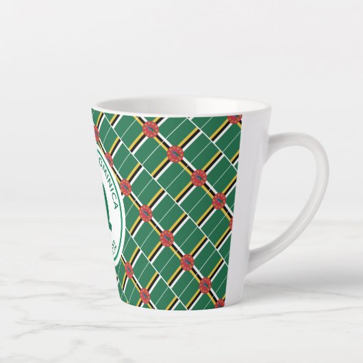 DOMINICA FLAG Patriotic  Dominicaans Latte Mok (Rechts)
