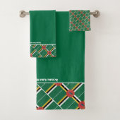 DOMINICA FLAG Persoonlijke scripts GROEN Bad Handdoek (Insitu)