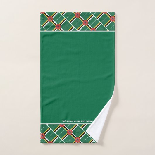 DOMINICA FLAG Persoonlijke scripts GROEN Bad Handdoek (Handdoek)