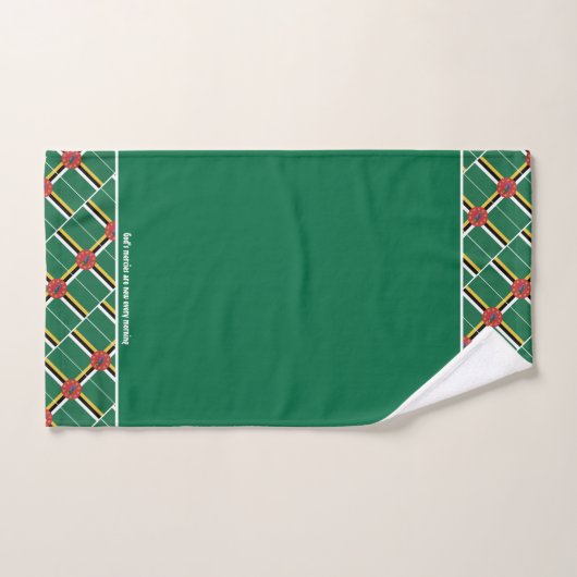 DOMINICA FLAG Persoonlijke scripts GROEN Bad Handdoek (Handdoek)