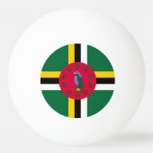 Dominica Flag Pingpongbal (Achterkant)