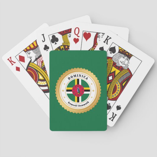 Dominica Flag Pokerkaarten (Achterkant)