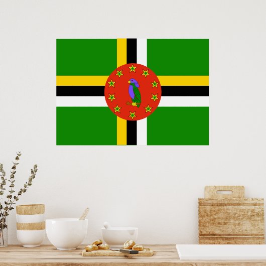 Dominica Flag Poster (Keuken)