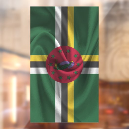 Dominica Flag Raamsticker (Vel 2)