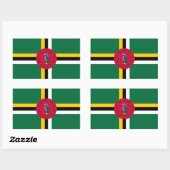 Dominica Flag Rechthoekige Sticker (Vel)