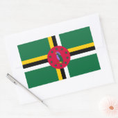Dominica Flag Rechthoekige Sticker (Envelop)