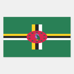 Dominica Flag Rechthoekige Sticker
