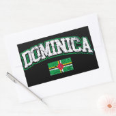 Dominica Flag Rechthoekige Sticker (Envelop)