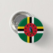 Dominica Flag Ronde Button 3,2 Cm (Voorkant /achterkant)