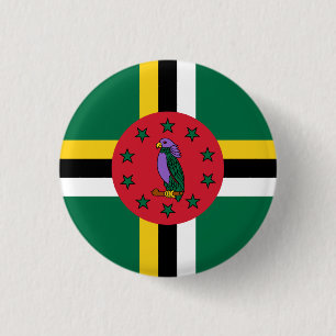 Dominica Flag Ronde Button 3,2 Cm