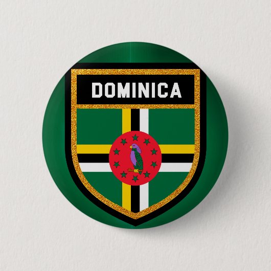 Dominica Flag Ronde Button 5,7 Cm (Voorkant)