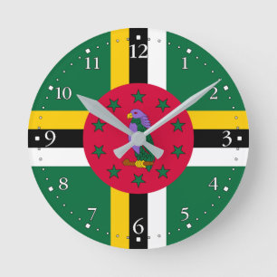 Dominica Flag Ronde Klok