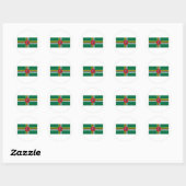 Dominica Flag Ronde Sticker (Vel)