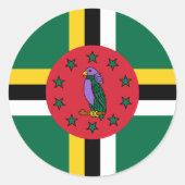 Dominica Flag Ronde Sticker (Voorkant)