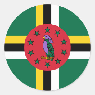 Dominica Flag Ronde Sticker
