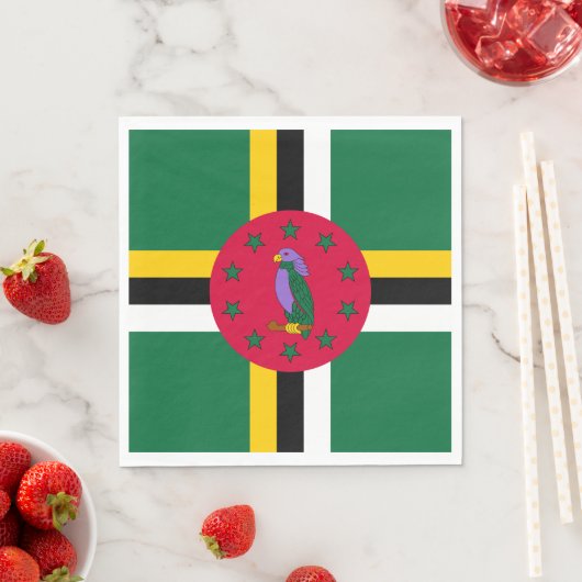 Dominica Flag Servet (Insitu)