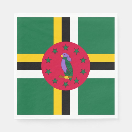 Dominica Flag Servet (Voorkant)