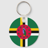 Dominica Flag Sleutelhanger (Voorkant)