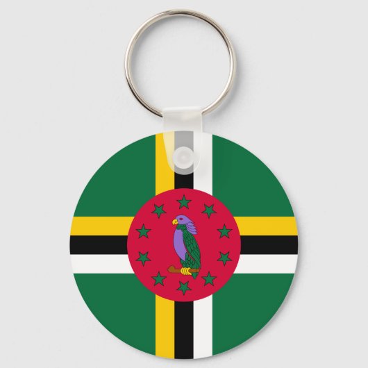 Dominica Flag Sleutelhanger (Achterkant)