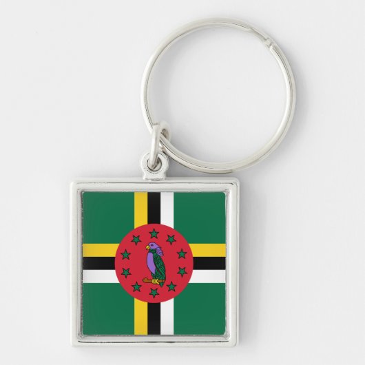 Dominica Flag Sleutelhanger (Voorkant)