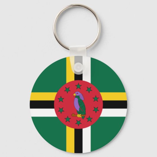 Dominica Flag Sleutelhanger (Voorkant)