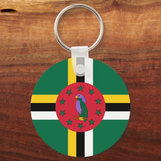 Dominica Flag Sleutelhanger (Voorkant)