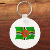 Dominica Flag Sleutelhanger (Voorkant)