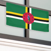 Dominica Flag Spandoek (Buitenkant Gebouw)