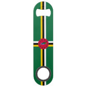 Dominica Flag Speed Flessenopener (Achterkant)