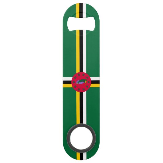 Dominica Flag Speed Flessenopener (Achterkant)