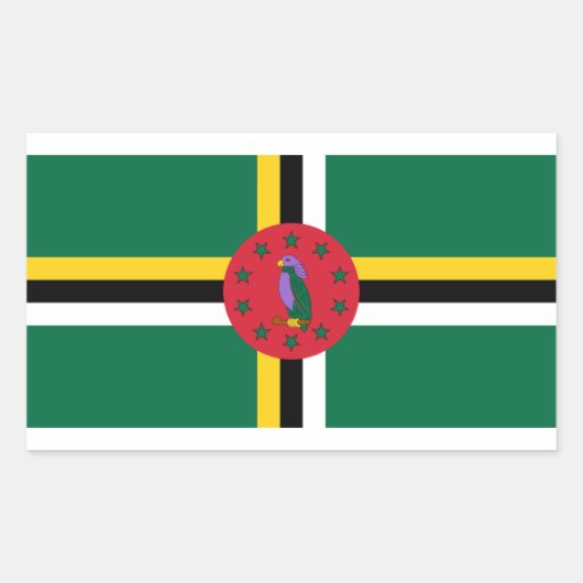 Dominica Flag Sticker (Voorkant)