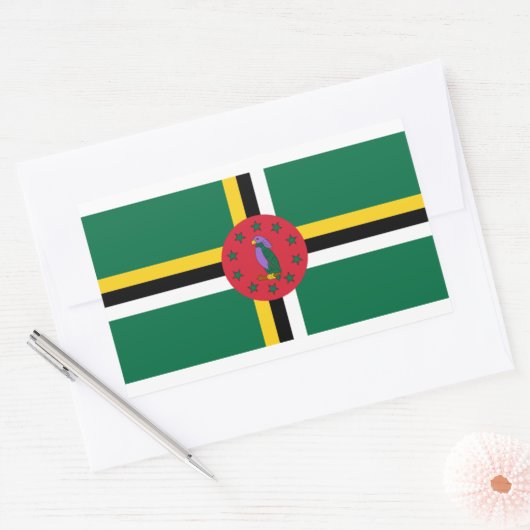 Dominica Flag Sticker (Envelop)