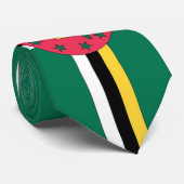Dominica Flag Stropdas (Opgerold)