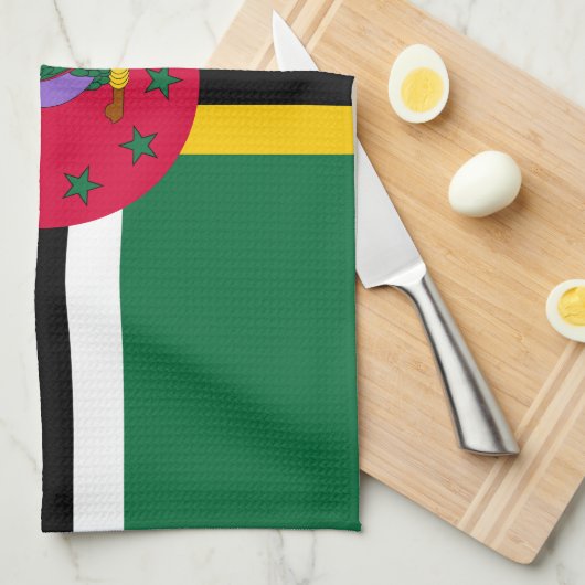 Dominica Flag Theedoek (Quarter Fold)