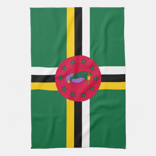 Dominica Flag Theedoek (Verticaal)