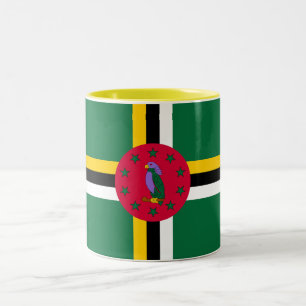 Dominica Flag Tweekleurige Koffiemok