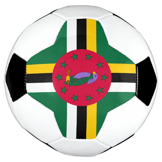 Dominica Flag Voetbal (Gedraaid)