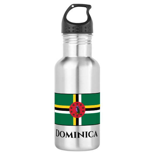 Dominica Flag Waterfles (Voorkant)