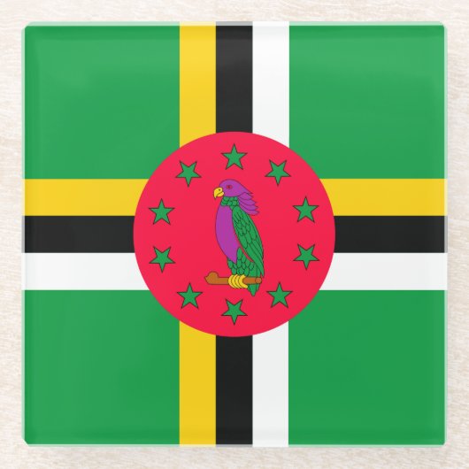 Dominica Glazen Onderzetter (Voorkant)