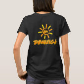 Dominica helder geel en oranje t-shirt (Achterkant)
