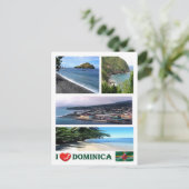 Dominica - I Love - Briefkaart (Staand voorkant)
